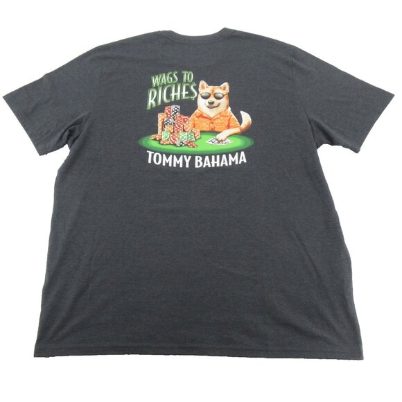 Tommy Bahama Wags To Riches Graphic T-Shirt Men's Size XL Tee Grey NEW - Picture 1 of 14